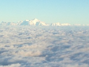 View on Mont Blanc  descending to Geneva airport
